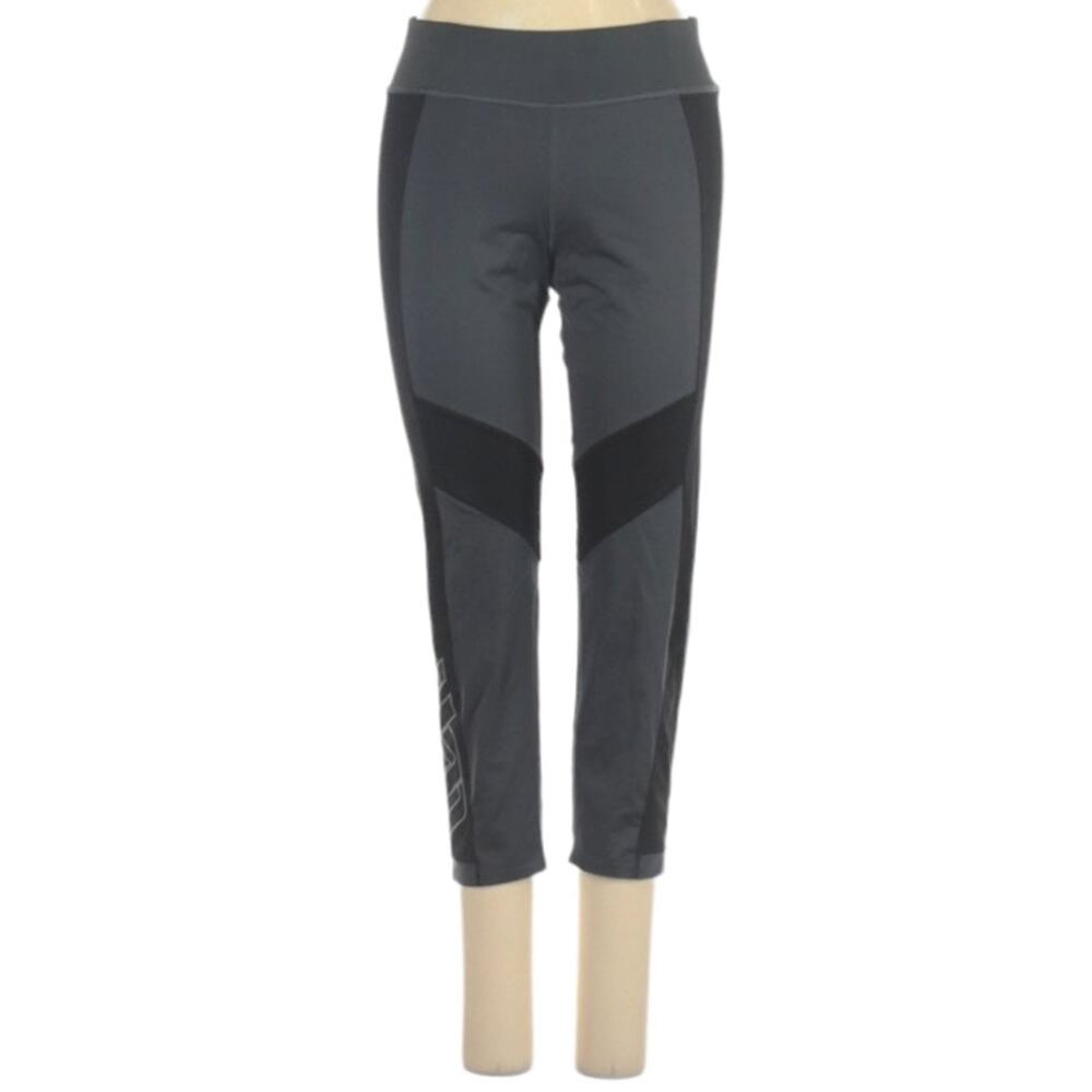 Second‎ Skin Compression Leggings Grey Black Pull On Activewear Pants Women's S